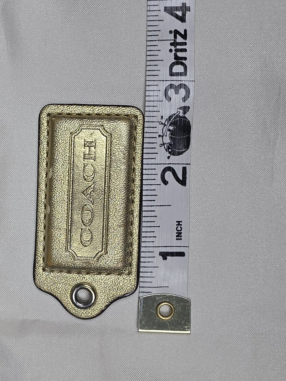 Authentic Coach Leather Hangtag Replacement Purse Charm Fob - Gold (Tag Only)